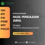 Pengumuman Hasil Pengajuan Judul Skripsi I T.A. 2024/2025